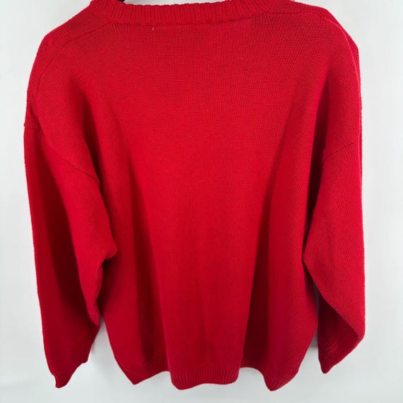 Essential Elements Vintage Red V-Neck Geometric D… - image 8