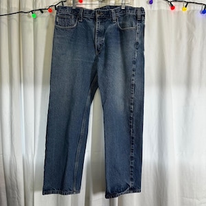 Carhartt B480 DVB Traditional Fit Mens Blue Denim Jeans Streetwear 40x30 FLAWED