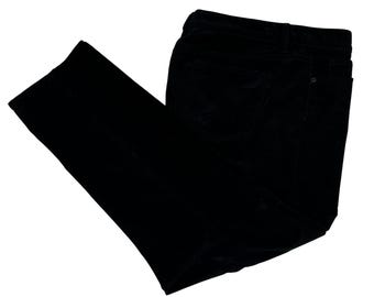 Talbots Black Corduroy Straight Leg Pants Women Size 16P Career Office Preppy