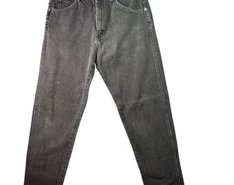 Wrangler Authentic Five Star Jeans Faded Black Denim Workwear 30x30 Charcoal