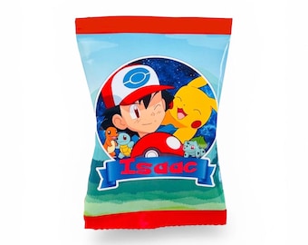 Pokémon party personalized chip bags