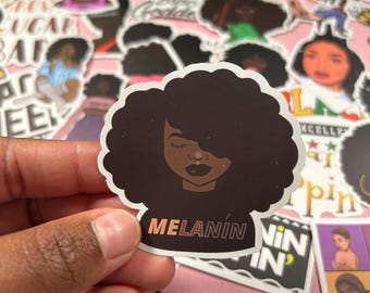 Ensemble d'autocollants magiques Black Girl : autocollants en vinyle stimulants pour agendas