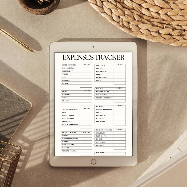 Smart Expense Tracker Planner | Budget & Finance Organizer - Etsy