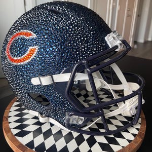 NFL Rhinestone Helmet- Perfect for Fans and Collectors!