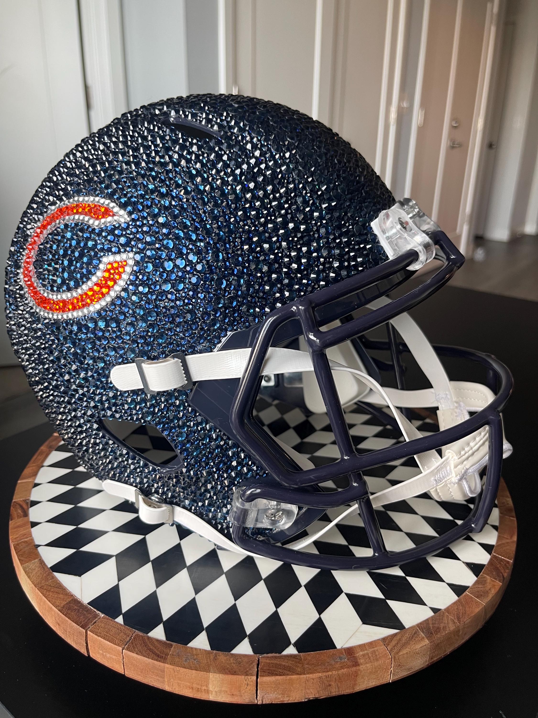 NFL Rhinestone Helmet- Perfect for Fans and Collectors!
