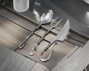Custom Handmade Medieval Cutlery Set Full Polish, Kitchen use set, Best Birthday And Anniversary Gift, 4 Pieces Chef Set, Gift For Everyone