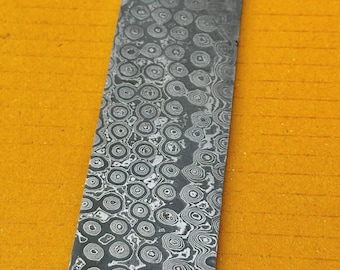 Hand Forged Rain Drop / Twist Damascus Steel Billet Bar (25x5 cm)