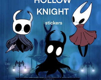 Hollow Knight game Character Stickers | The Knight / Ghost, Shade, and Hornet stickers