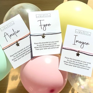 Braccialetto dei desideri personalizzato / Braccialetto con nome personalizzato da annodare / Braccialetti aziendali personalizzati / Braccialetti per bomboniere / Braccialetto per eventi