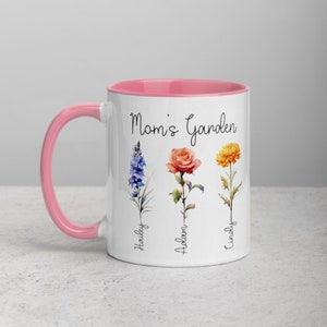 Jardin des mamans Mug cadeau fête des mères Cadeau pour maman Rose
