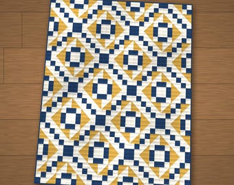 Jacob's Ladder Quiltpatroon PDF, Traditioneel Bijbelblok, Vierkant HST (Digitale download)