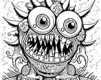 Bizar monster kleurboekpagina's