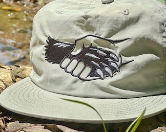 Animal Handshake Hat - Wildlife Lover Hat - Naturalist Hat - Critter Council Nylon Cap, Eucalyptus