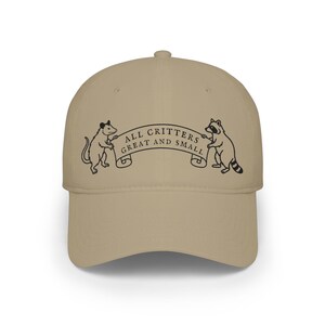All Critters Great and Small Hat - Embroidered Woodland Cap, Naturalist Folk Animal Hat, Vintage Field Guide Style image 2