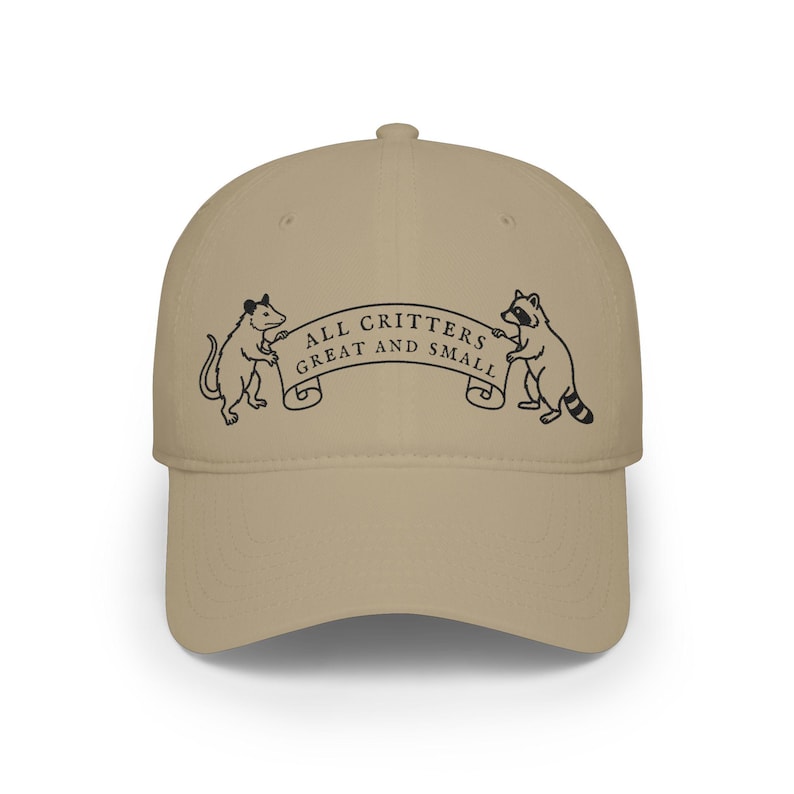 All Critters Great and Small Hat - Embroidered Woodland Cap, Naturalist Folk Animal Hat, Vintage Field Guide Style image 2