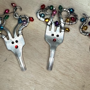 Sterling Plated Fork Reindeer