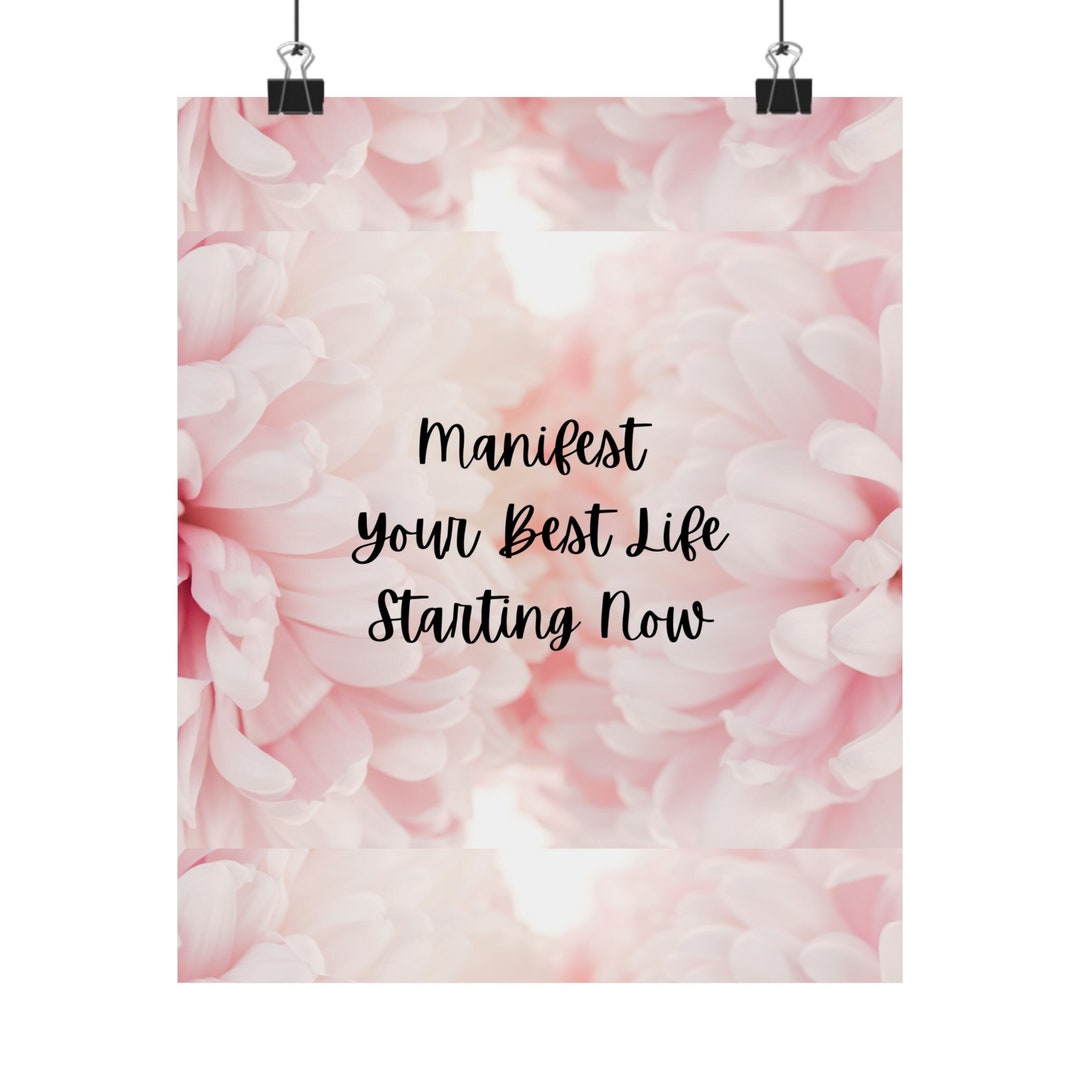 Wall Art Decor Print Gift for Her Manifest Print Decor Law of