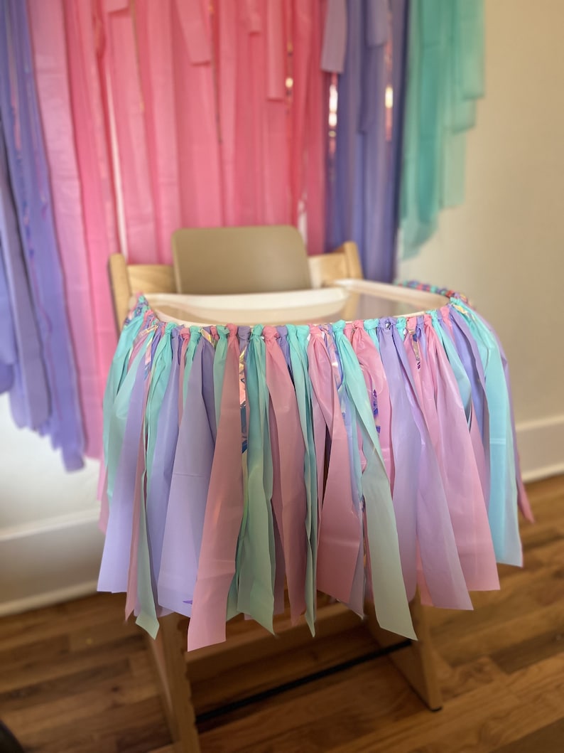 High Chair Fringe Banner First Birthday High Chair Decoration Etsy