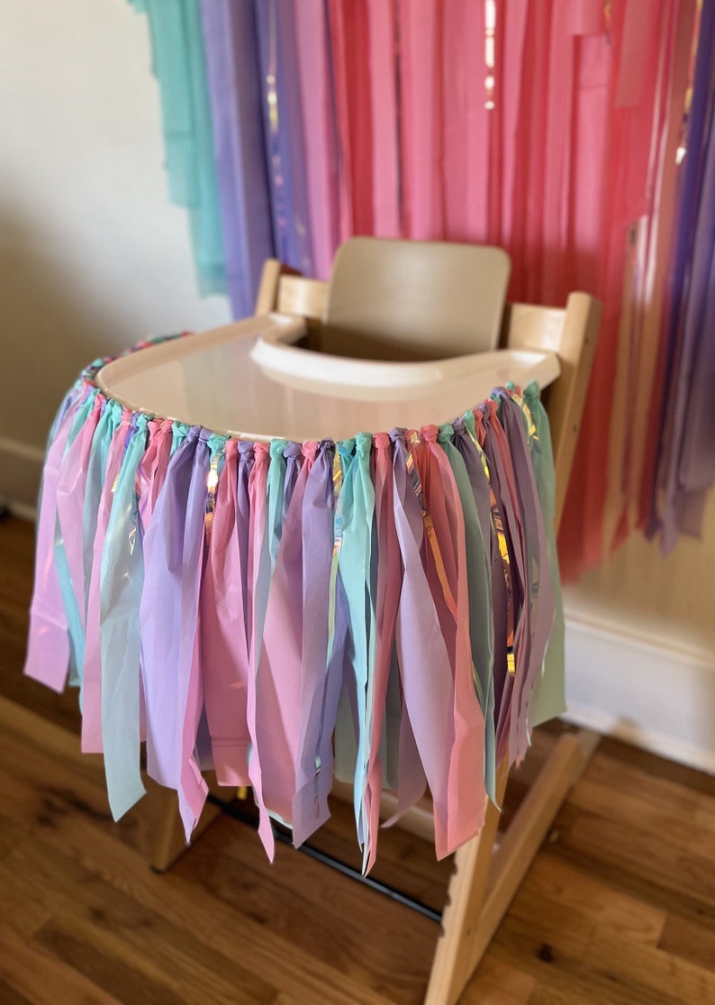 High Chair Fringe Banner First Birthday High Chair Decoration Etsy