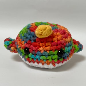 Crochet Rainbow Narwhal Plush