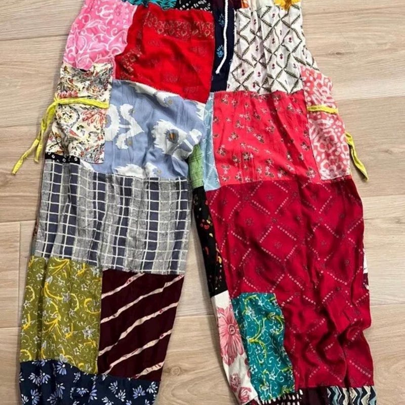 Patchwork Pants - Etsy