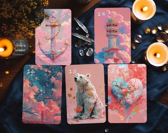 Dreamscape Lenormand Deck, Oracle Cards, Oracle Deck, Pink Lenormand, Divination Tools, Petit Lenormand, Fortune Telling Gifts