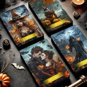 Jeu de tarots, jeu de cartes de tarot, jeu de tarot avec guide, 78 cartes de tarot, jeu de tarot d'Halloween, jeu de tarot Oracle, cadeau de tarot pour débutant
