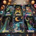 Tarot Deck with Guidebook, Tarot Deck,Tarot Card Deck, Oracle Deck, Artificial Intelligence Tarot, 78 Tarot Cards, Starlit Garden Tarot Deck