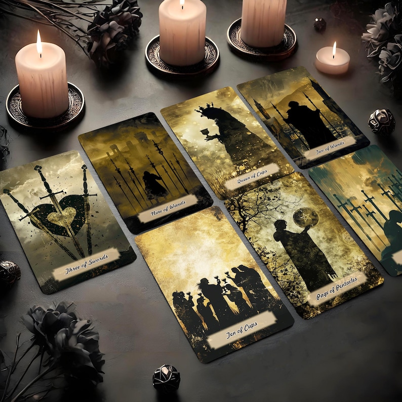 Shadow Tarot Deck With Guidebook, Tarot Card Deck, Unique Tarot Cards ...