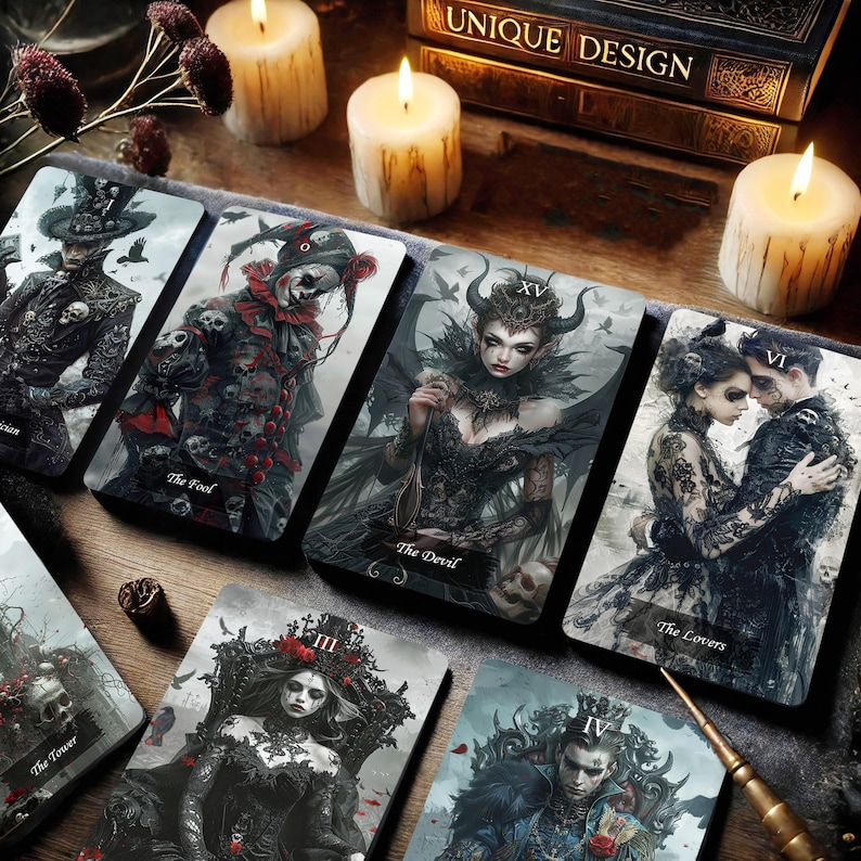 Gothic Tarot Deck by MetaTarotStudio