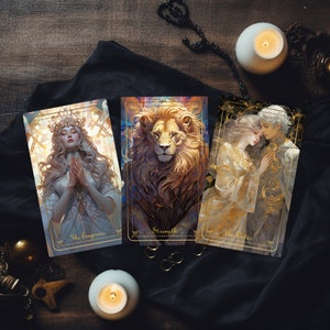 Talia kart tarota, anime Oracle Deck z przewodnikiem, 78 kart, talia kart Oracle dla początkujących, narzędzia wróżbiarskie