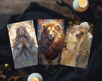 Tarot Card Deck, Anime Oracle Deck with Guidebook, 78 Cards, Oracle Card Deck for Beginners, Divination Tools