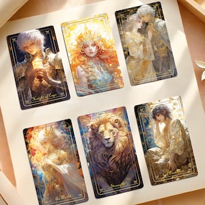 Tarotkaartenspel, tarotkaartenspel, tarotkaartenspel met gids, complete tarotkaarten met 78 kaarten, uniek orakelspel, anime-tarotkaartenspel
