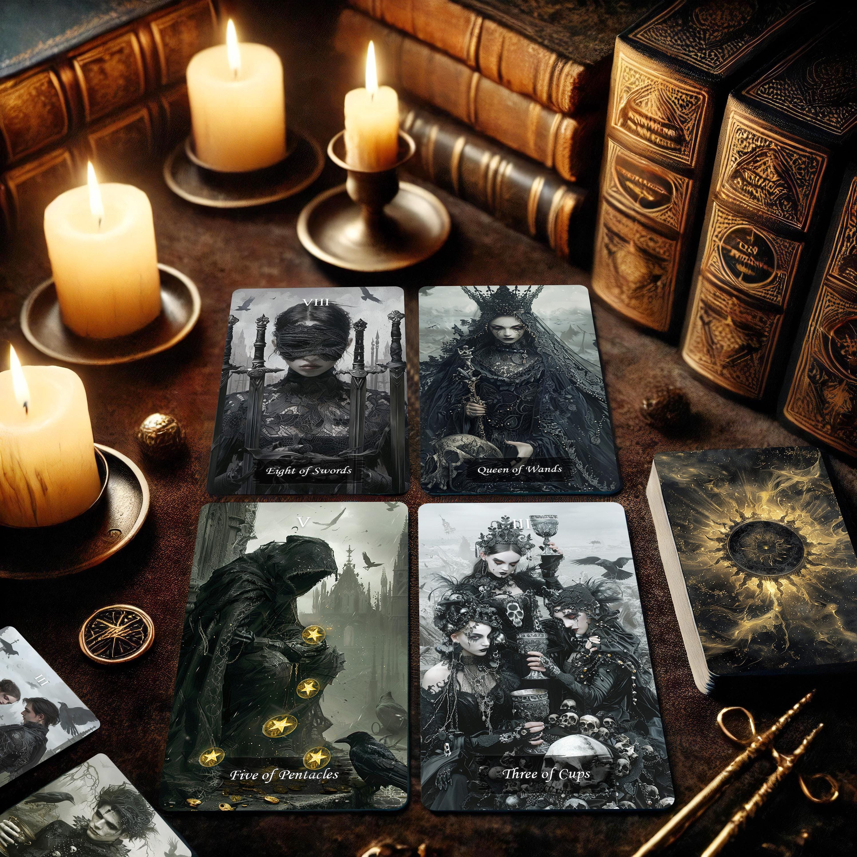 Gothic Tarot Deck, Tarot Card Deck, Tarot Deck With