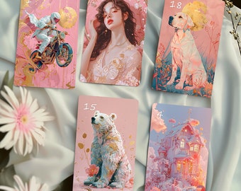 Dreamscape Lenormand Card Deck, Oracle Cards, Pink Lenormand, Petit Lenormand, Full Lenormand Deck, Fortune Telling Gift