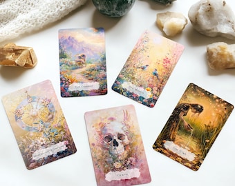 Enchanted Springscape Tarot Cards, 78 Tarot Deck with Guidebook, Tarot Deck, Oracle Card Deck, Indie Tarot, Gift for Tarot Lovers