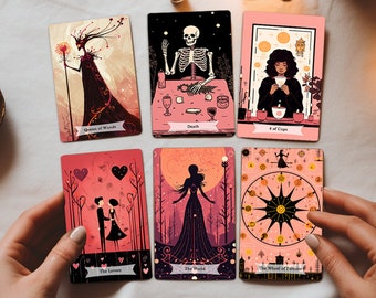 Tarot Deck, Tarot Card Deck, Tarot Deck with Guidebook, Complete Tarot with 78 Cards, Oracle Deck, Illustration Tarot Deck