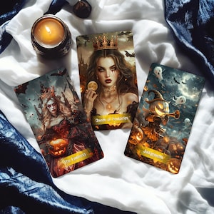 Halloween-tarotkaartenspel, tarotkaartenspel, tarotkaartenspel met gids, 78 tarotkaarten, orakelspel, beginnerstarot, tarotcadeau voor vrouwen