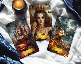 Halloween Tarot Card Deck, Tarot Deck, Tarot Deck with Guidebook, 78 Tarot Cards, Oracle Deck, Beginner tarot, Tarot Gift for Women