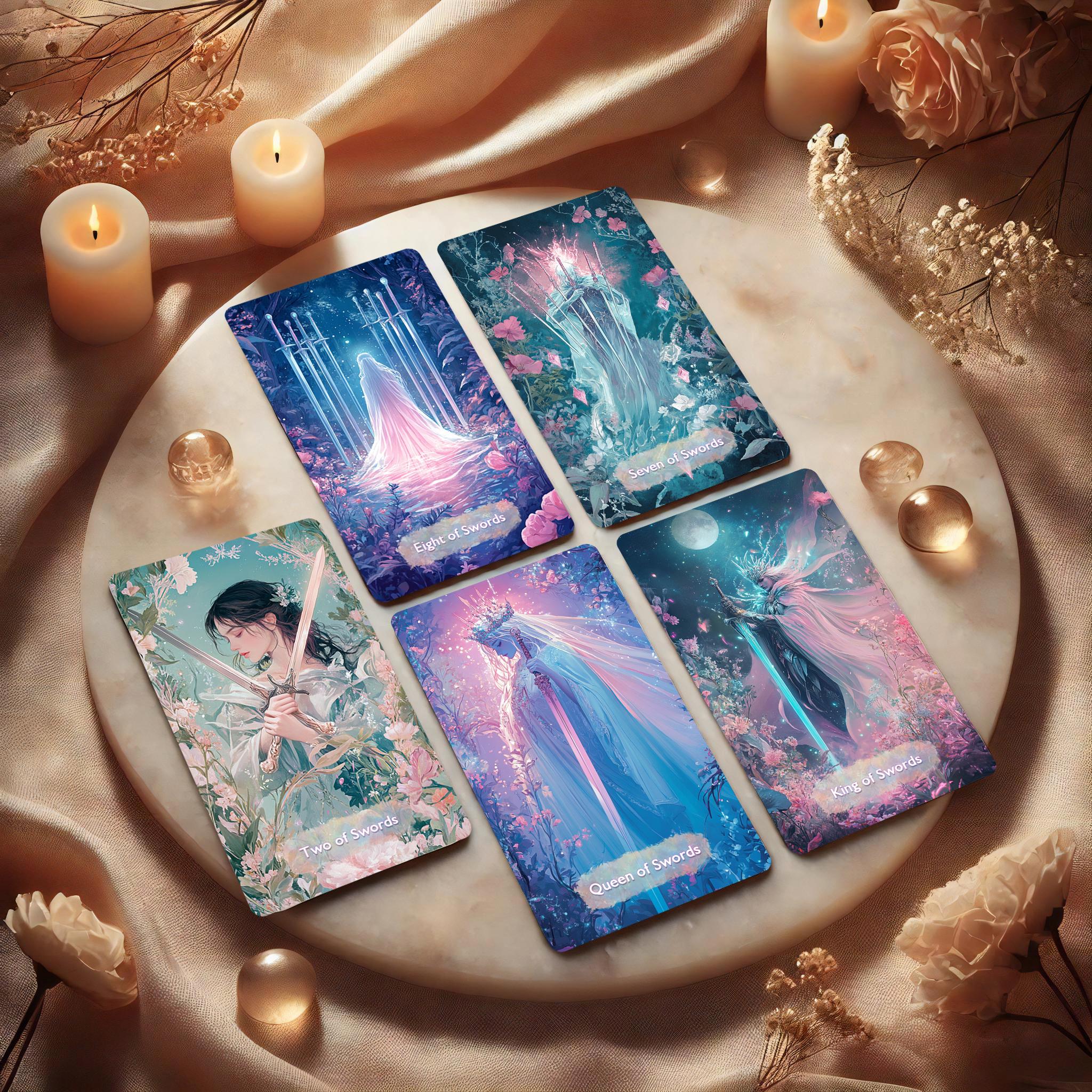 入荷１点のみ✨入手困難な海外美麗デッキ✨星降る領域のタロットカード 神秘的な領域のタロットデッキ、タロットカードデッキ、ガイド