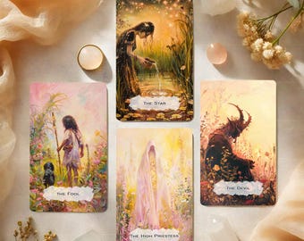 Springscape Tarot Deck, Tarot Deck, Tarot Card Deck, Tarot Deck with Guidebook, 78 Tarot Cards, Oracle Card Deck, Gift for Tarot Lovers