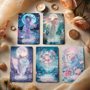 Mystical Realm Tarot Deck, Tarot Card Deck, Tarot Deck with Guidebook, 78 Card Tarot Cards, Indie Unique Oracle Deck, Tarot Mystic Gift