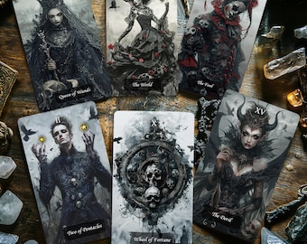 NEW!! Shadow Gothic Tarot Deck with Guidebook, Tarot Deck, Tarot Card Deck, 78 Tarot Cards, Oracle Deck, Beginner Tarot Deck, Indie Tarot