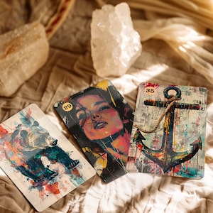 Jeu de cartes Lenormand coloré, 36 cartes, jeu de cartes Oracle Lenormand graffiti, cartes Oracle pour la lecture de tarot