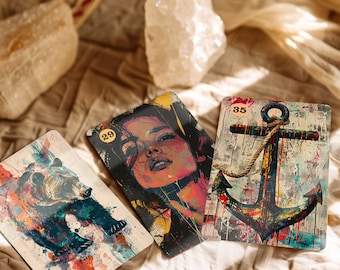 Colorful Lenormand Card Deck, 36 Cards, Graffiti Lenormand Oracle Deck, Oracle Cards for Tarot Reading
