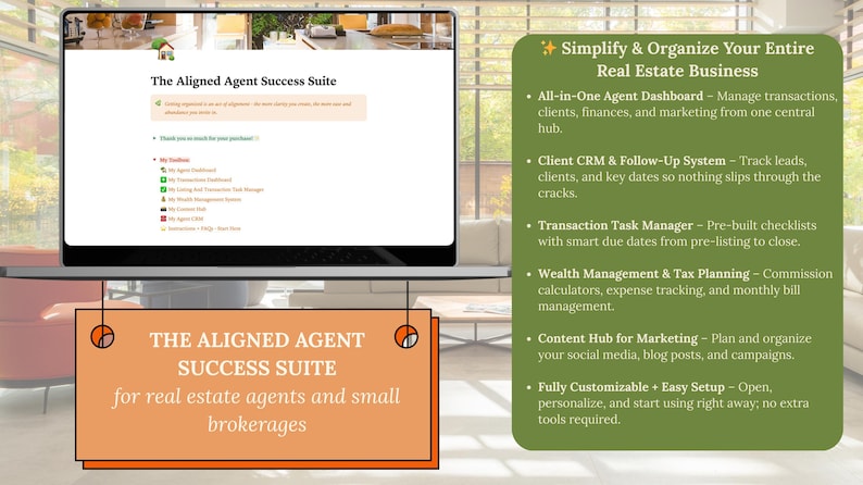 Makler Notion crm | Vorlagen für das Transaktionsmanagement: Makramee Succulente Bild 2