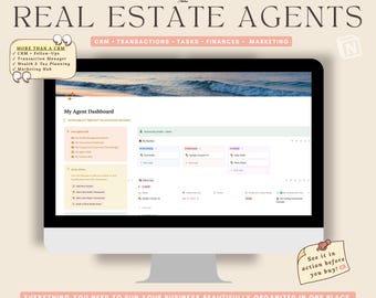 Real Estate Agent Notion CRM | Transaction Management Template for Realtors - One-Time Fee, Lifetime Access