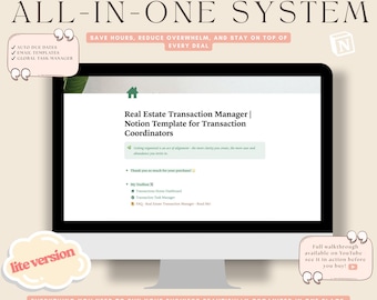 Real Estate Transaction Manager for TC’s: Notion Template for TC Workflow System