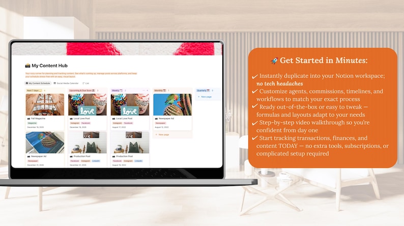Makler Notion crm | Vorlagen für das Transaktionsmanagement: Makramee Succulente Bild 6