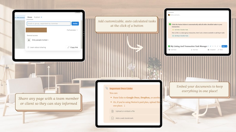 Makler Notion crm | Vorlagen für das Transaktionsmanagement: Makramee Succulente Bild 9